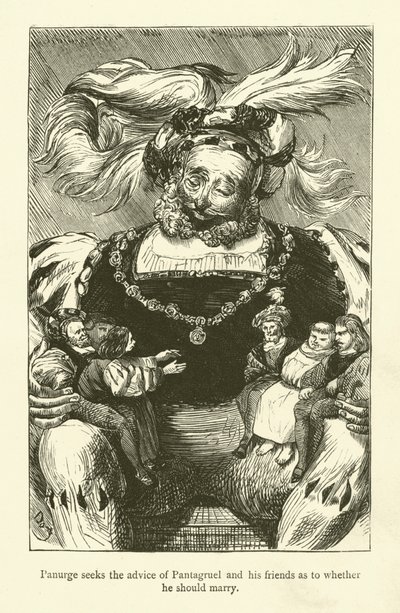 Illustrazione per le opere di Rabelais da Gustave after Dore